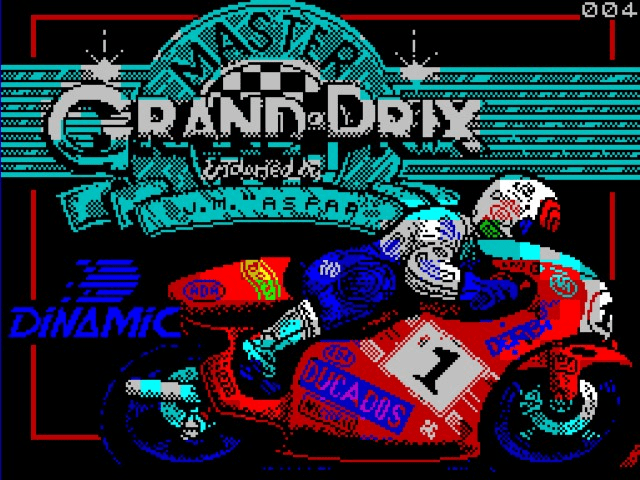 Aspar GP Master title screen for ZX Spectrum